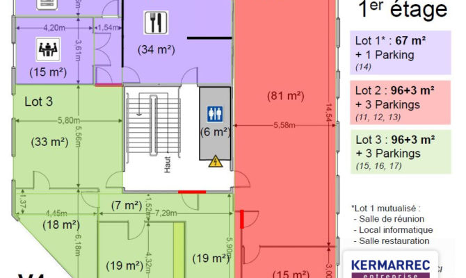 location Bureaux 99.00 m²