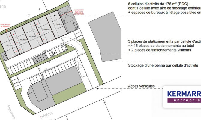 location Local d'activité 180.00 m²