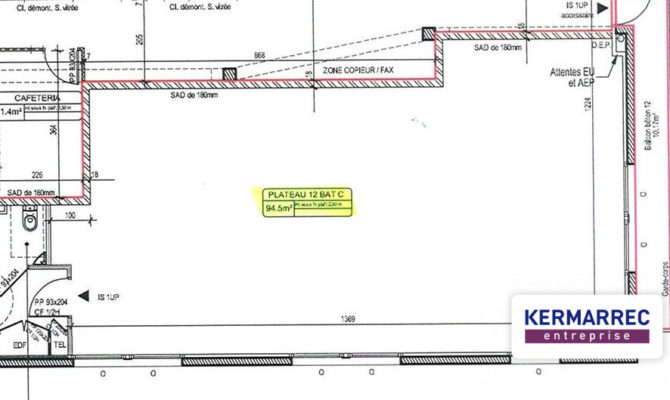 location Bureaux 306.00 m²