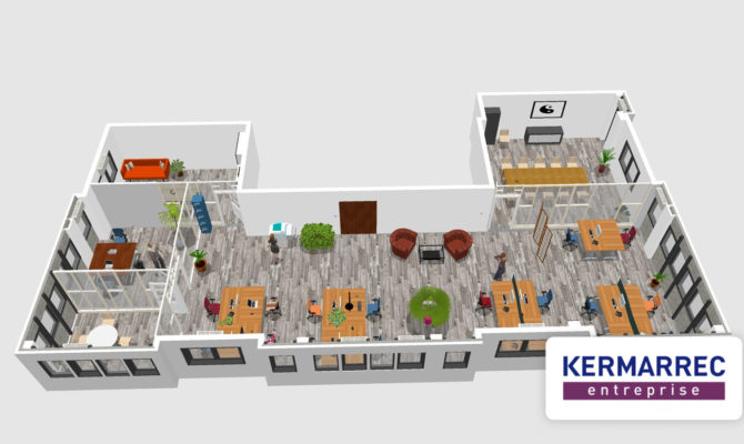 location Bureaux 225.00 m²