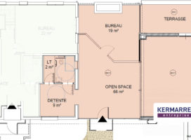 location Bureaux 79.00 m² Vertou 44